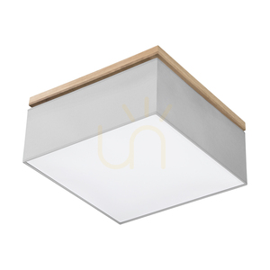 Stropné svietidlo Vertiga, 4xE27, Max. 25 W, olejovaný dub/sivá, tienidlo 45 cm small 0