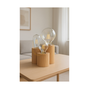 Stolná lampa Vincent, 3xE27, Max. 15 W, olejovaný dub/čierna, PVC kábel 19,5 cm small 1