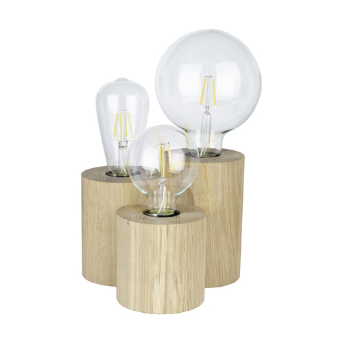 Skontrolujte Stolná lampa Vincent, 3xE27, Max. 15 W, olejovaný dub/čierna, PVC kábel 19,5 cm