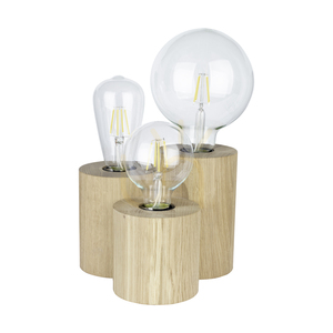 Stolná lampa Vincent, 3xE27, Max. 15 W, olejovaný dub/čierna, PVC kábel 19,5 cm small 0
