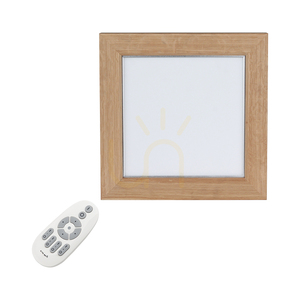 Stropné svietidlo Vivica Square, 1xLED, 2700–6200 K, 46 W, olejovaný dub/biely sklenený tienidlo s diaľkovým ovládaním, 62 cm small 2