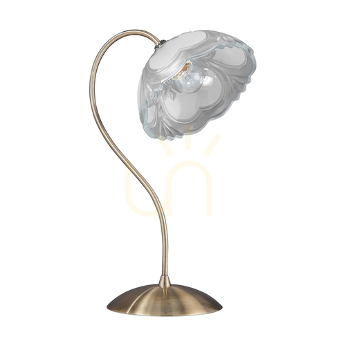 Skontrolujte Stolná lampa Wien, 1xE27, Max. 60 W, kovová patina / biely sklenený tienidlo, 28,5 cm