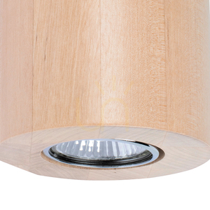 Kruhové nástenné svietidlo Wooddream, 2xGU10, Max. 6 W, breza, Ø 10 cm small 1