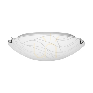 Stropné svietidlo Wisconsin, obsahuje 1x LED 2700 K 18 W, chrómový kov/biely sklenený tienidlo, Ø 40 cm small 2