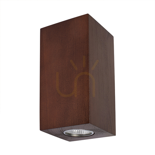 Skontrolujte Nástenná svietidlo Wooddream Square, 2xGU10, Max. 6 W, bukové a orechové drevo, 10 cm