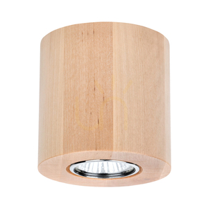Kruhové stropné svietidlo Wooddream, 1xGU10, Max. 6 W, breza, Ø 10 cm small 0