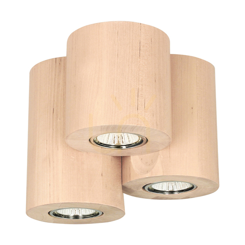 Skontrolujte Kruhové stropné svietidlo Wooddream, 3xGU10, Max. 6 W, breza, Ø 18 cm