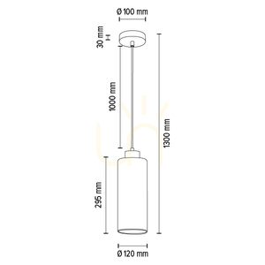 Závesné svietidlo Zefir, 1xE27, Max. 60 W, čierny kov / priehľadný PVC kábel / tienidlo z dymového skla, Ø 12 cm small 4