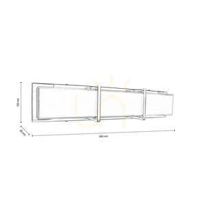 Nástenná lampa Zoey, vrátane LED žiarovky 3000 K, 27 W, chrómový kov/biely sklenený tienidlo, 64 cm small 2