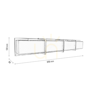 Nástenná lampa Zoey, vrátane LED žiarovky 3000K 40 W, chrómový kov/biely sklenený tienidlo, 89 cm small 2