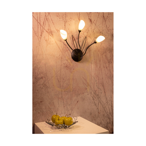 Nástenná svietidlo Gloriosa, 3xG9, Max. 6 W LED, čierny kov / biely sklenený tienidlo, 46 cm small 1