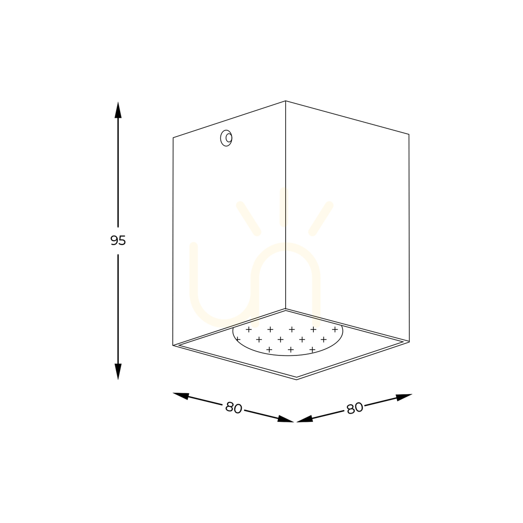 vyhliadka SQUARE 50475-WH-N Bodové svietidlo, biele, 1xGU10 SQUARE 50475-WH-N Bodové svietidlo, biele, 1xGU10