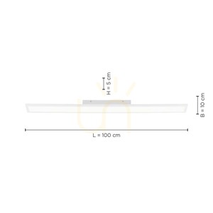 Stropný LED panel Paul Neuhaus FLAT 16537-16-O biely 100 × 10 cm CCT small 6