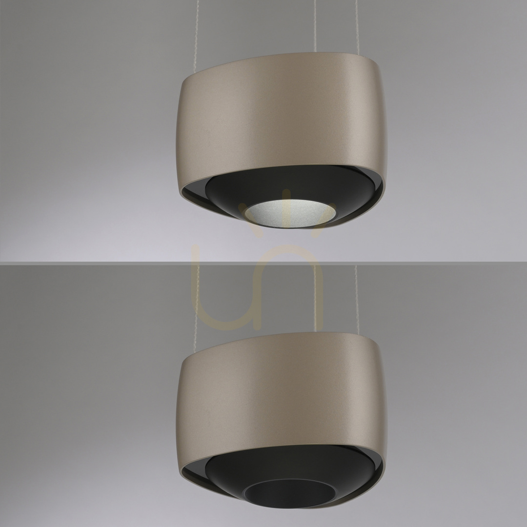 Náhľad Q-STRETTO 2657-97 Hnedé závesné svietidlo s 2 LED diódami Q-STRETTO 2657-97 Hnedé závesné svietidlo s 2 LED diódami
