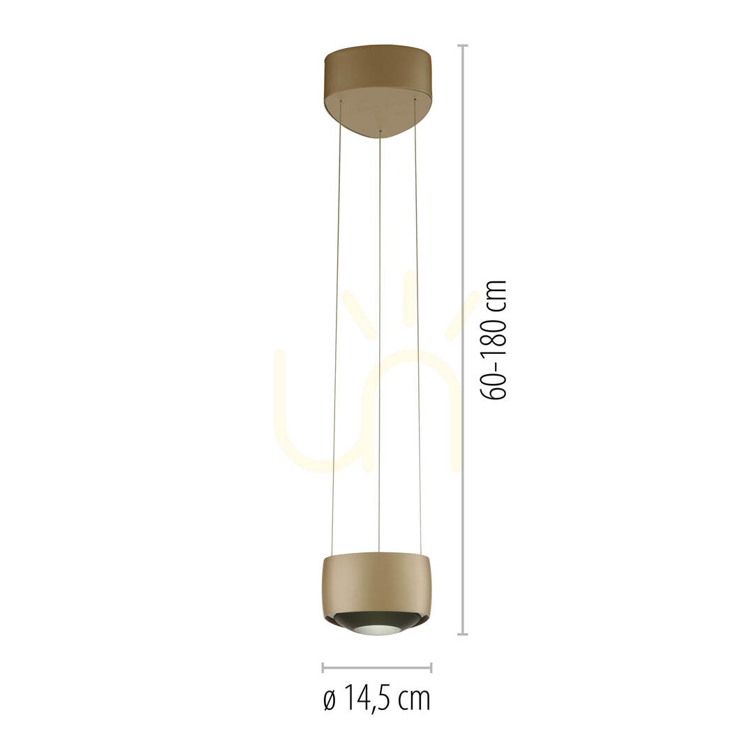 Šou Q-STRETTO 2657-97 Hnedé závesné svietidlo s 2 LED diódami Q-STRETTO 2657-97 Hnedé závesné svietidlo s 2 LED diódami