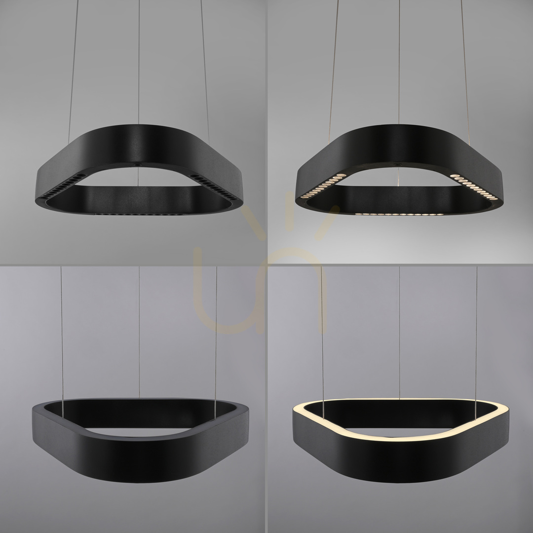vyhliadka Q-STRETTO 2689-18 Čierne závesné svietidlo s 2 LED diódami Q-STRETTO 2689-18 Čierne závesné svietidlo s 2 LED diódami