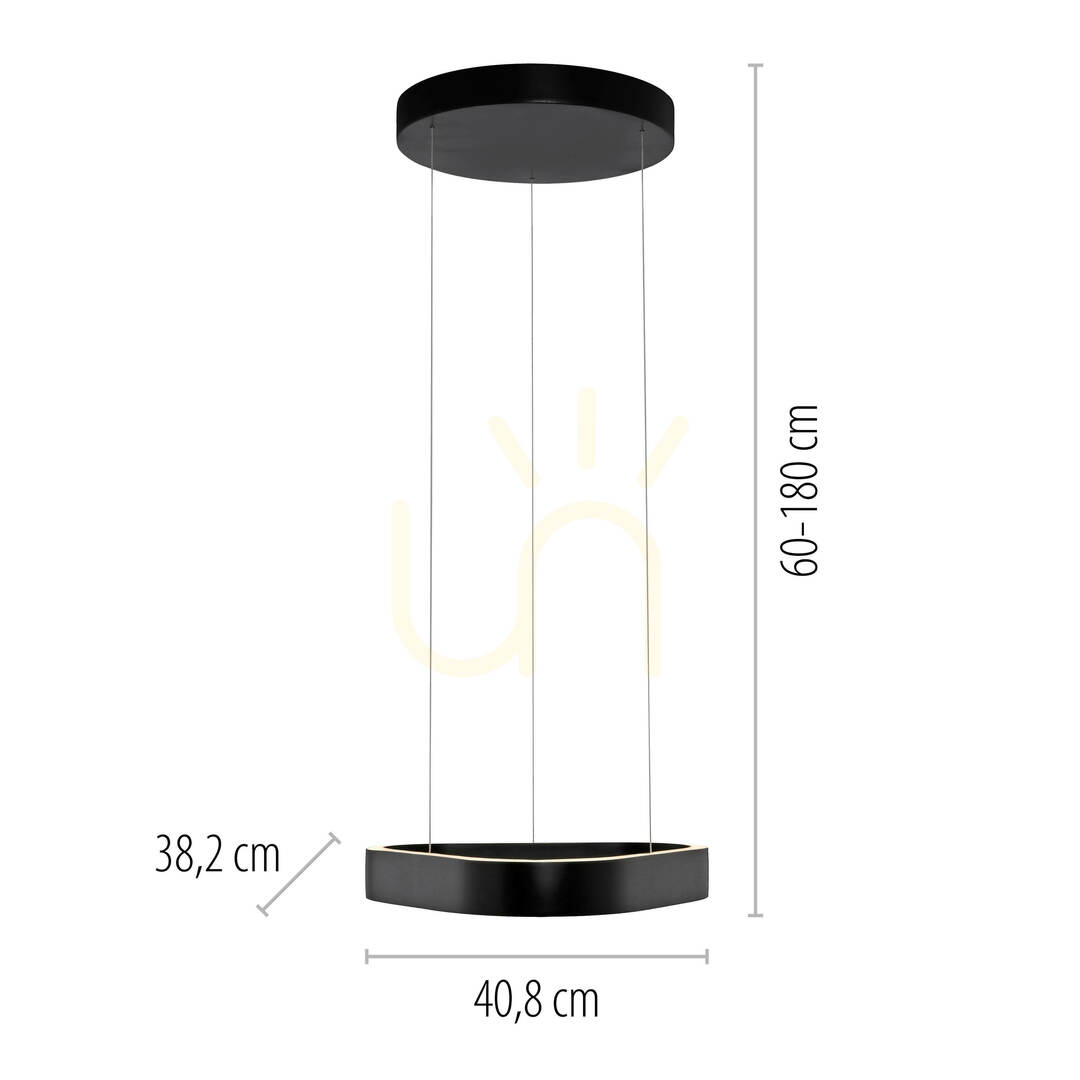 Skontrolujte Q-STRETTO 2689-18 Čierne závesné svietidlo s 2 LED diódami Q-STRETTO 2689-18 Čierne závesné svietidlo s 2 LED diódami