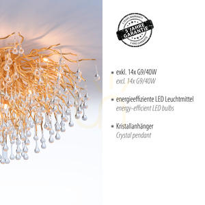 Stropné svietidlo ICICLE 8092-11, mosadz, 14xG9 small 4