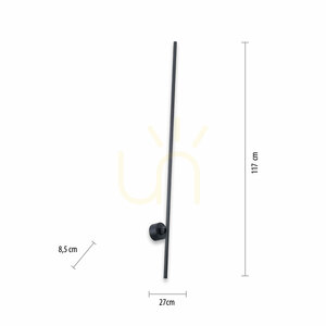 PURE-GRAFO 9407-18 Čierna nástenná lampa s 1 LED small 7