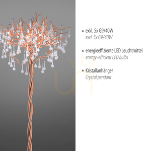 ICICLE 232-11 Mosadzná stojaca lampa, 5xG9 small 3