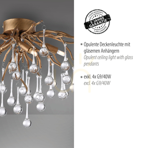 Stropné svietidlo ICICLE 8090-11, mosadz, 4xG9 small 4