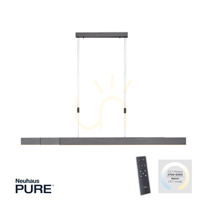 PURE-MOTO 2525-15 Šedé závesné svietidlo s 3 LED diódami small 1