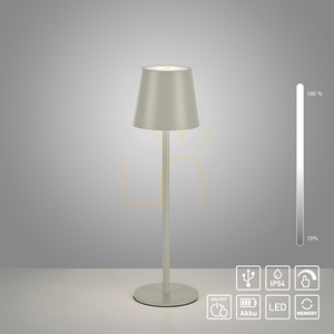 Stolná lampa EURIA 19250-40, sivá, 1xLED small 13