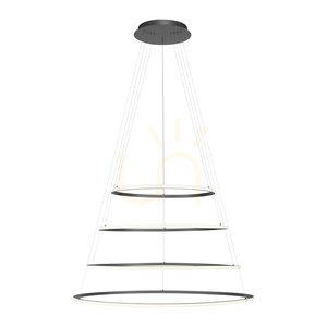 TESSARA 2124-13 Antracitové závesné svietidlo s 1xLED small 14
