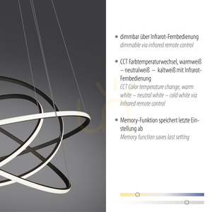 TESSARA 2124-13 Antracitové závesné svietidlo s 1xLED small 3