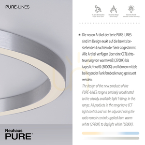 Stropné svietidlo PURE-LINES 6306-95, strieborné, 1xLED small 3