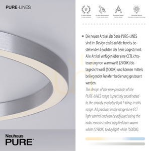 Stropné svietidlo PURE-LINES 6306-95, strieborné, 1xLED small 4