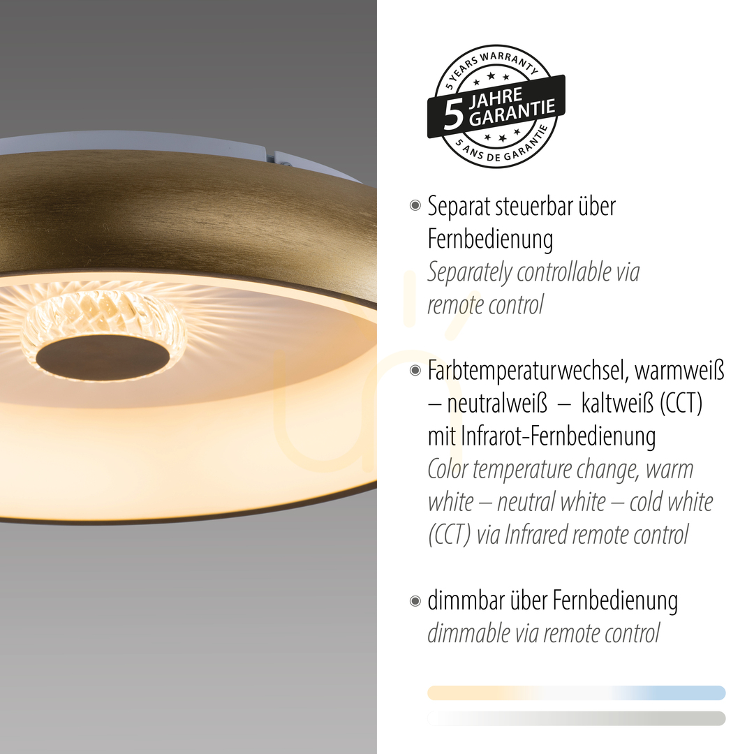 Šou VERTIGO 14384-60 Mosadzné stropné svietidlo, 1xLED VERTIGO 14384-60 Mosadzné stropné svietidlo, 1xLED