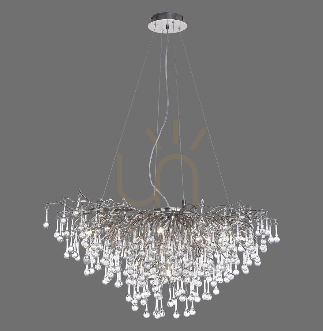 vyhliadka ICICLE 2192-55 Strieborné závesné svietidlo 10xG9 ICICLE 2192-55 Strieborné závesné svietidlo 10xG9
