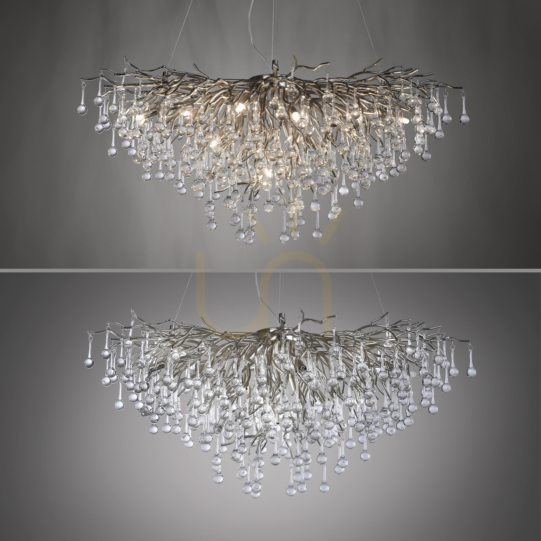 Šou ICICLE 2192-55 Strieborné závesné svietidlo 10xG9 ICICLE 2192-55 Strieborné závesné svietidlo 10xG9