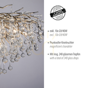 ICICLE 2192-55 Strieborné závesné svietidlo 10xG9 4 ICICLE 2192-55 Strieborné závesné svietidlo 10xG9 small 4