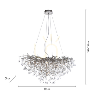ICICLE 2192-55 Strieborné závesné svietidlo 10xG9 8 ICICLE 2192-55 Strieborné závesné svietidlo 10xG9 small 8
