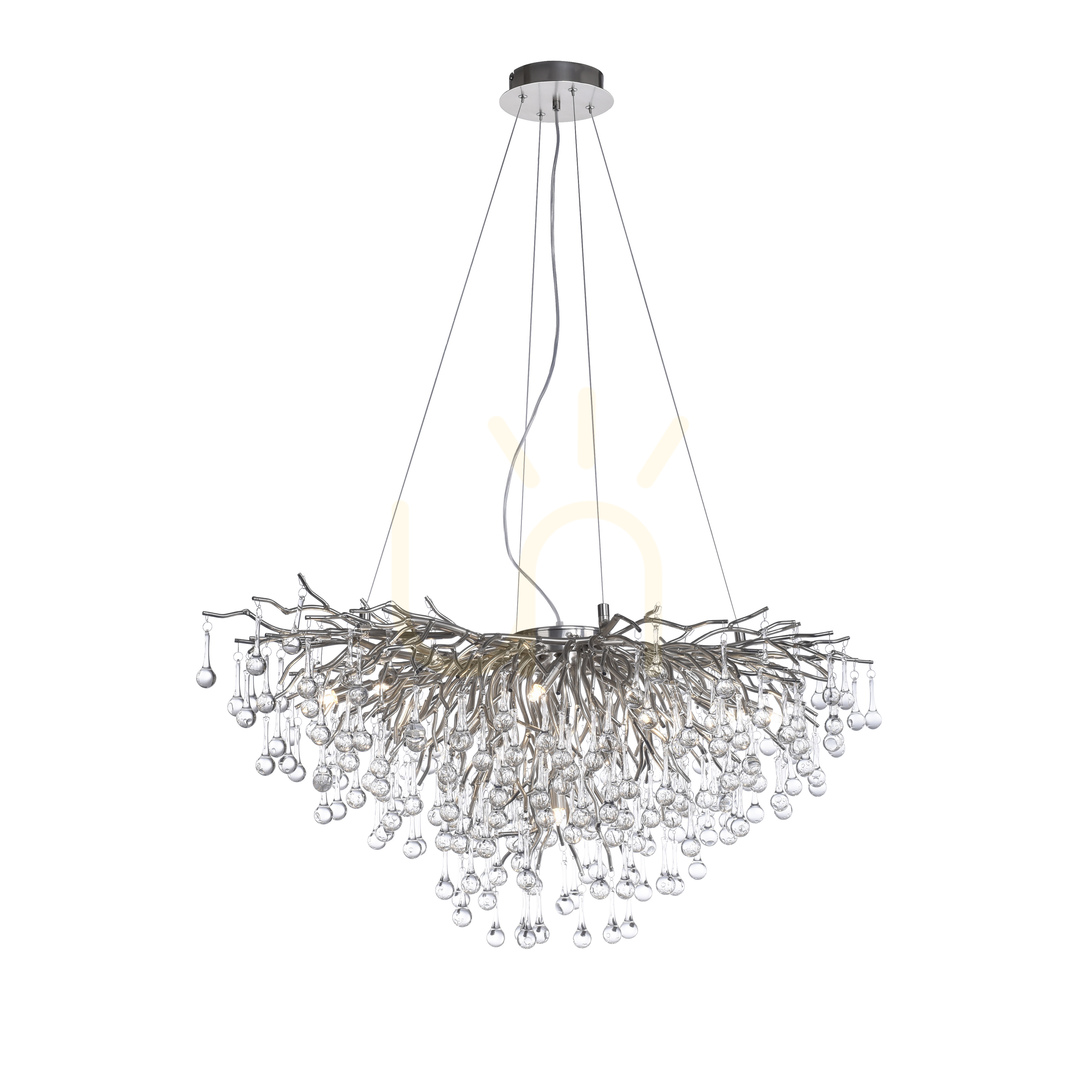 Skontrolujte ICICLE 2192-55 Strieborné závesné svietidlo 10xG9 ICICLE 2192-55 Strieborné závesné svietidlo 10xG9