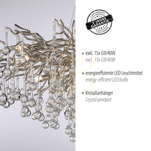 Závesné svietidlo ICICLE 2031-55, strieborné, 15xG9 small 4