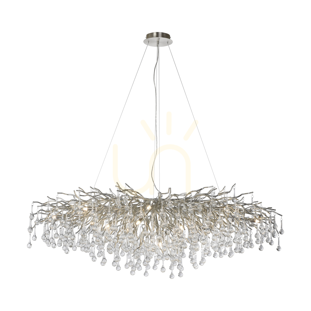 Závesné svietidlo ICICLE 2031-55, strieborné, 15xG9