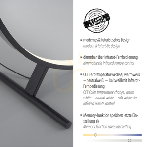 Stojaca lampa HULA 320-18, čierna, 1xLED small 4