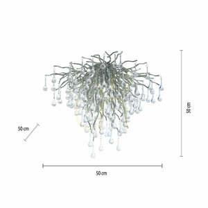 ICICLE 8091-55 Strieborné stropné svietidlo, 9xG9 small 8