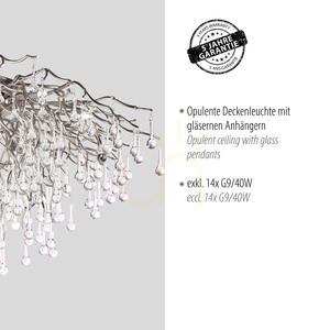 ICICLE 8092-55 Strieborné stropné svietidlo, 14xG9 small 4