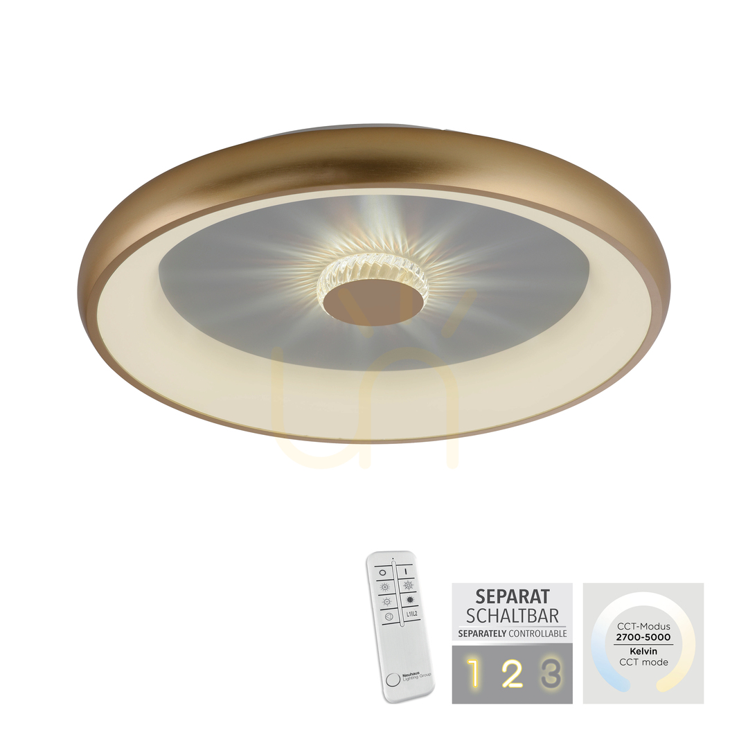 vyhliadka Stropné svietidlo VERTIGO 14386-60, mosadz, 1xLED Stropné svietidlo VERTIGO 14386-60, mosadz, 1xLED