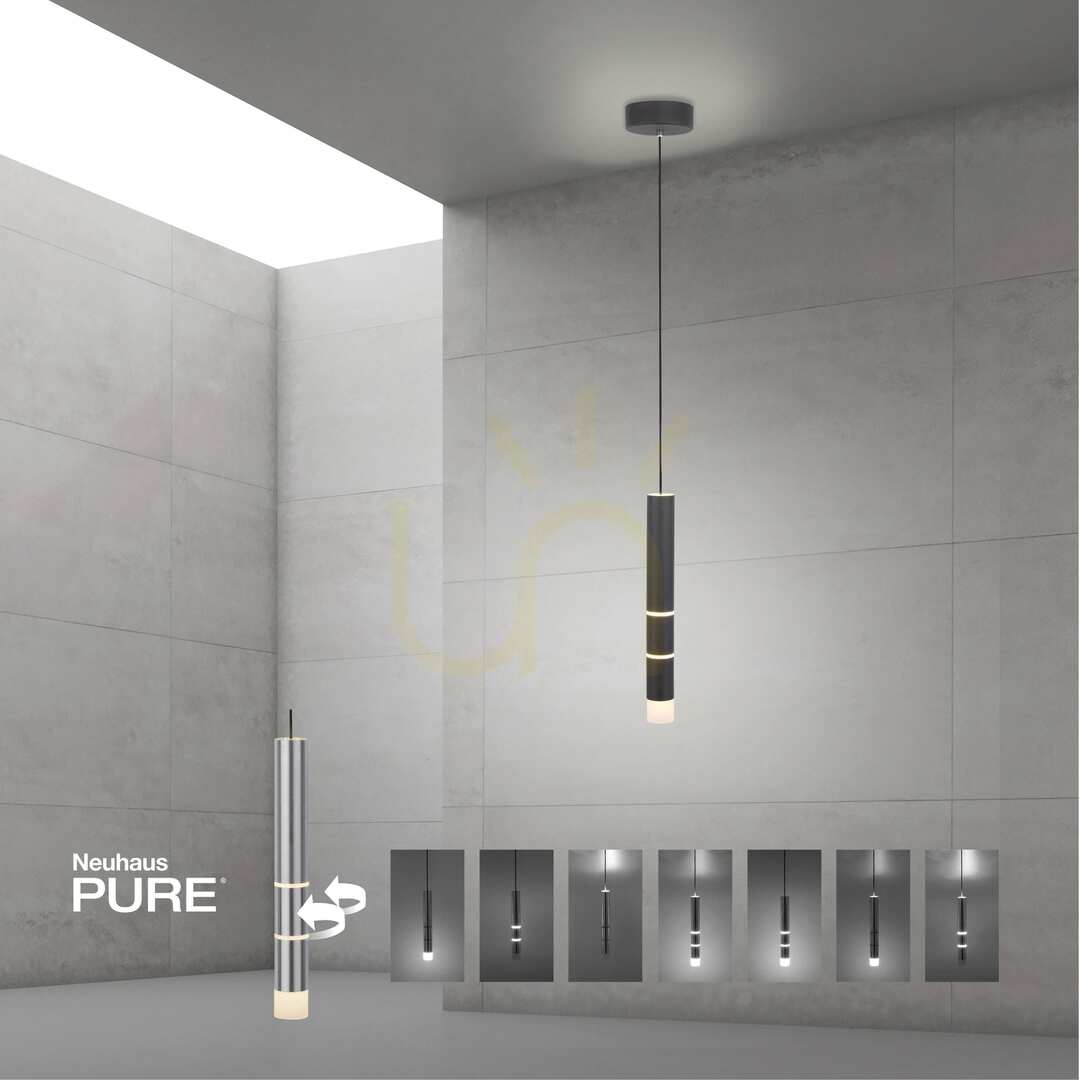 Skontrolujte PURE-VEGA 2211-18 Čierne závesné svietidlo so 4 LED diódami PURE-VEGA 2211-18 Čierne závesné svietidlo so 4 LED diódami