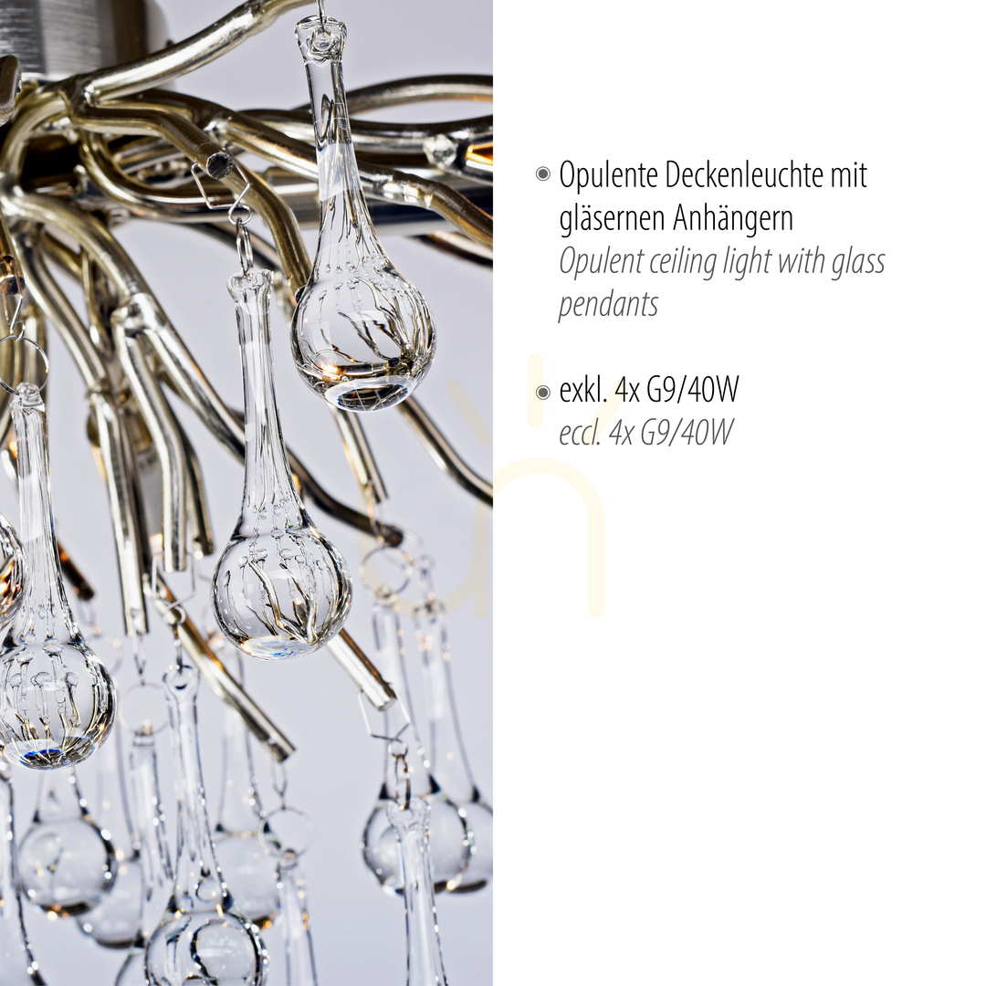Displej Stropné svietidlo ICICLE 8090-55 strieborné, 4xG9 Stropné svietidlo ICICLE 8090-55 strieborné, 4xG9