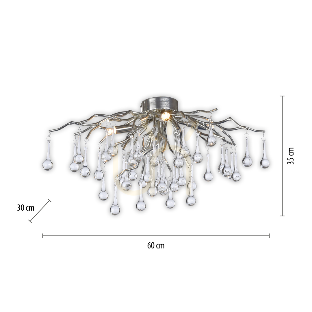 Displej Stropné svietidlo ICICLE 8090-55 strieborné, 4xG9 Stropné svietidlo ICICLE 8090-55 strieborné, 4xG9