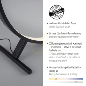 Stojaca lampa HULA 319-18, čierna, 1xLED small 4
