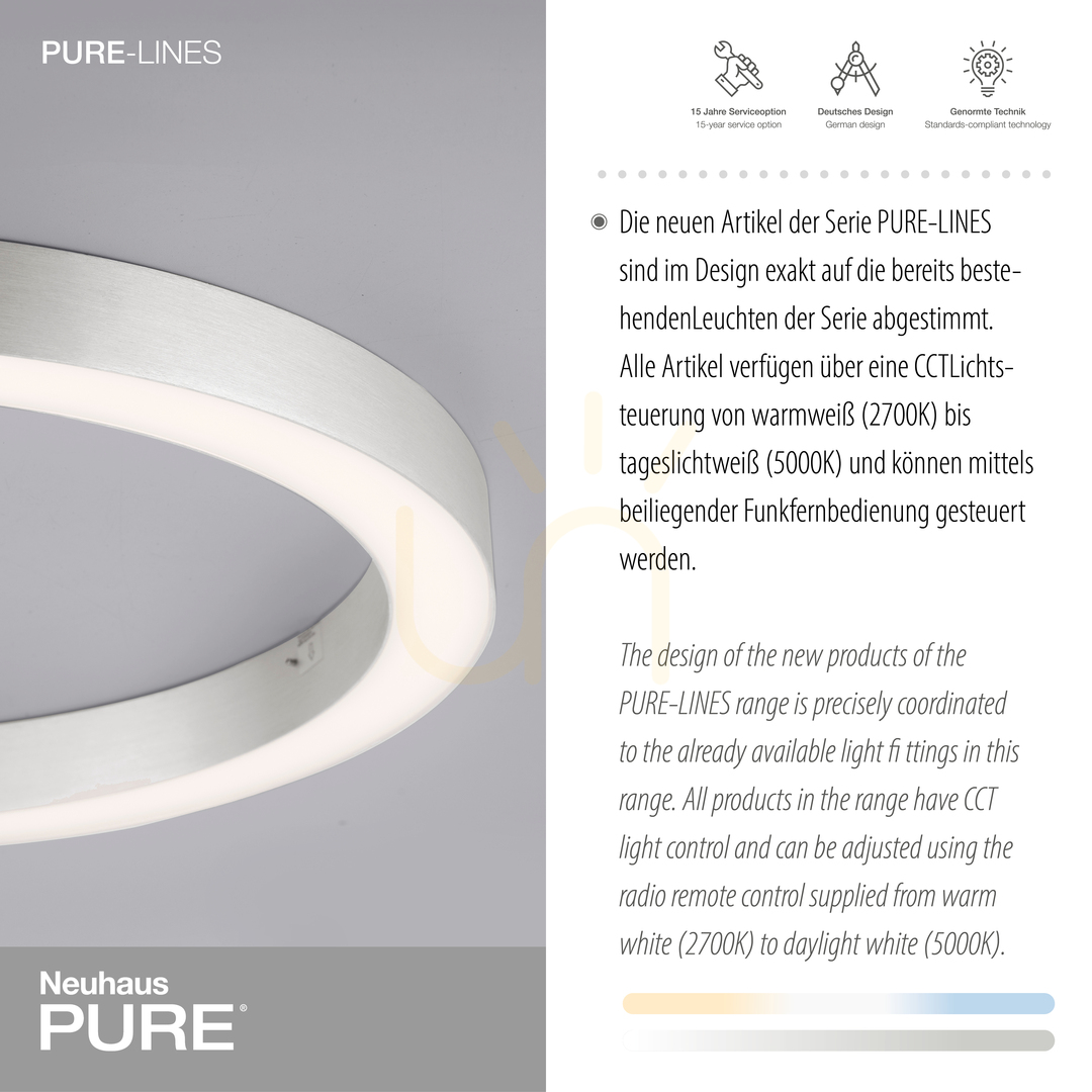 Displej Stropné svietidlo PURE-LINES 6309-95, strieborné, 1xLED Stropné svietidlo PURE-LINES 6309-95, strieborné, 1xLED