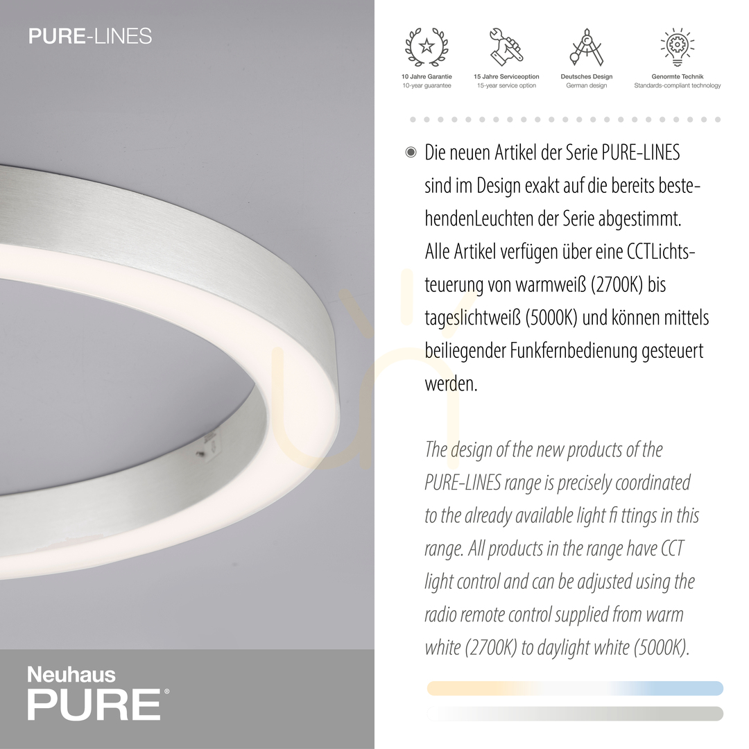 Šou Stropné svietidlo PURE-LINES 6309-95, strieborné, 1xLED Stropné svietidlo PURE-LINES 6309-95, strieborné, 1xLED
