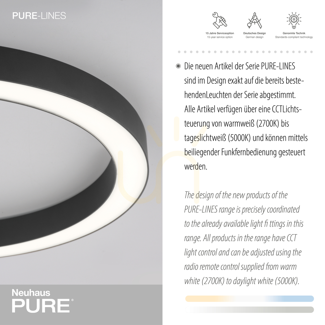 Displej PURE-LINES 6309-13 Stropné svietidlo, antracitová farba, 1xLED PURE-LINES 6309-13 Stropné svietidlo, antracitová farba, 1xLED